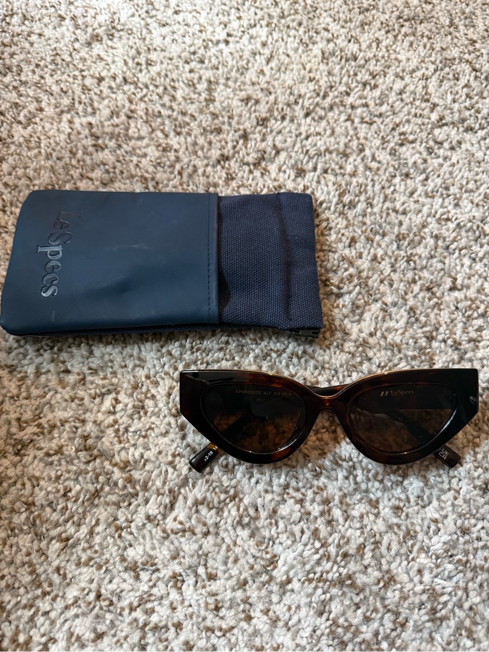 Le Specs Tortoise Cat Eye Sunglasses - Brown